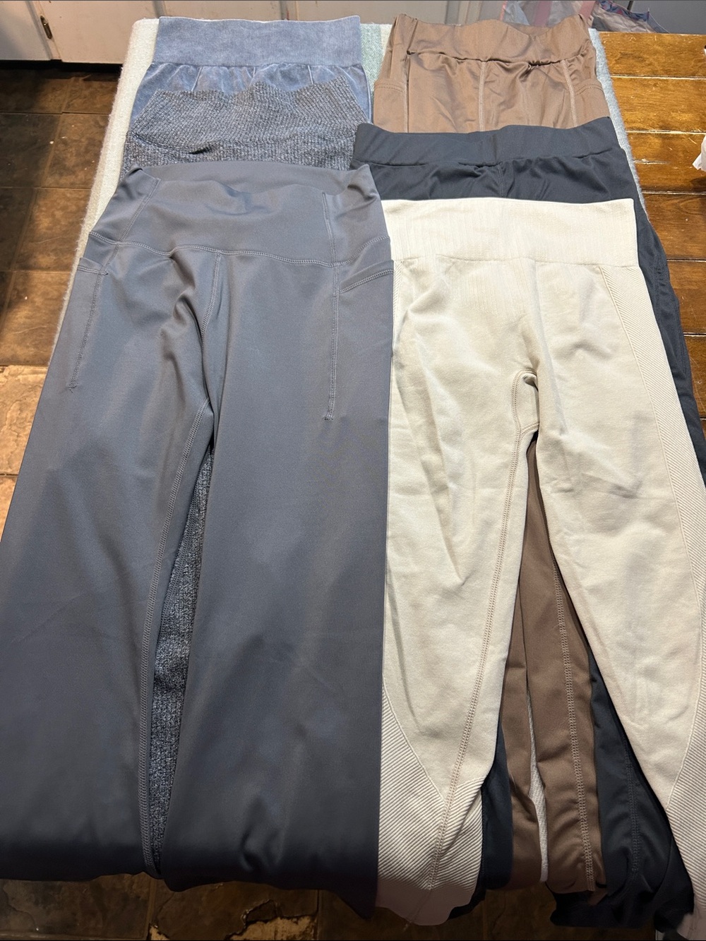 Athletic Pants Size Small Lot of Seven (7) Various Styles, textures - brands